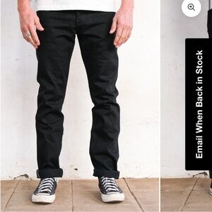 Freenote Cloth The Rios Fit No. 2 Slim Straight Black Selvedge Denim Size 30